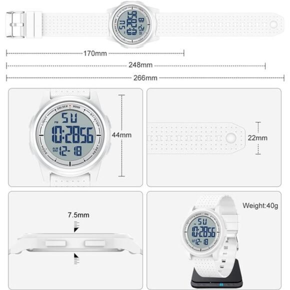 Ultra-Thin Minimalist Sports Waterproof Digital Watches Men with Wide-Angle - Picture 3 of 7
